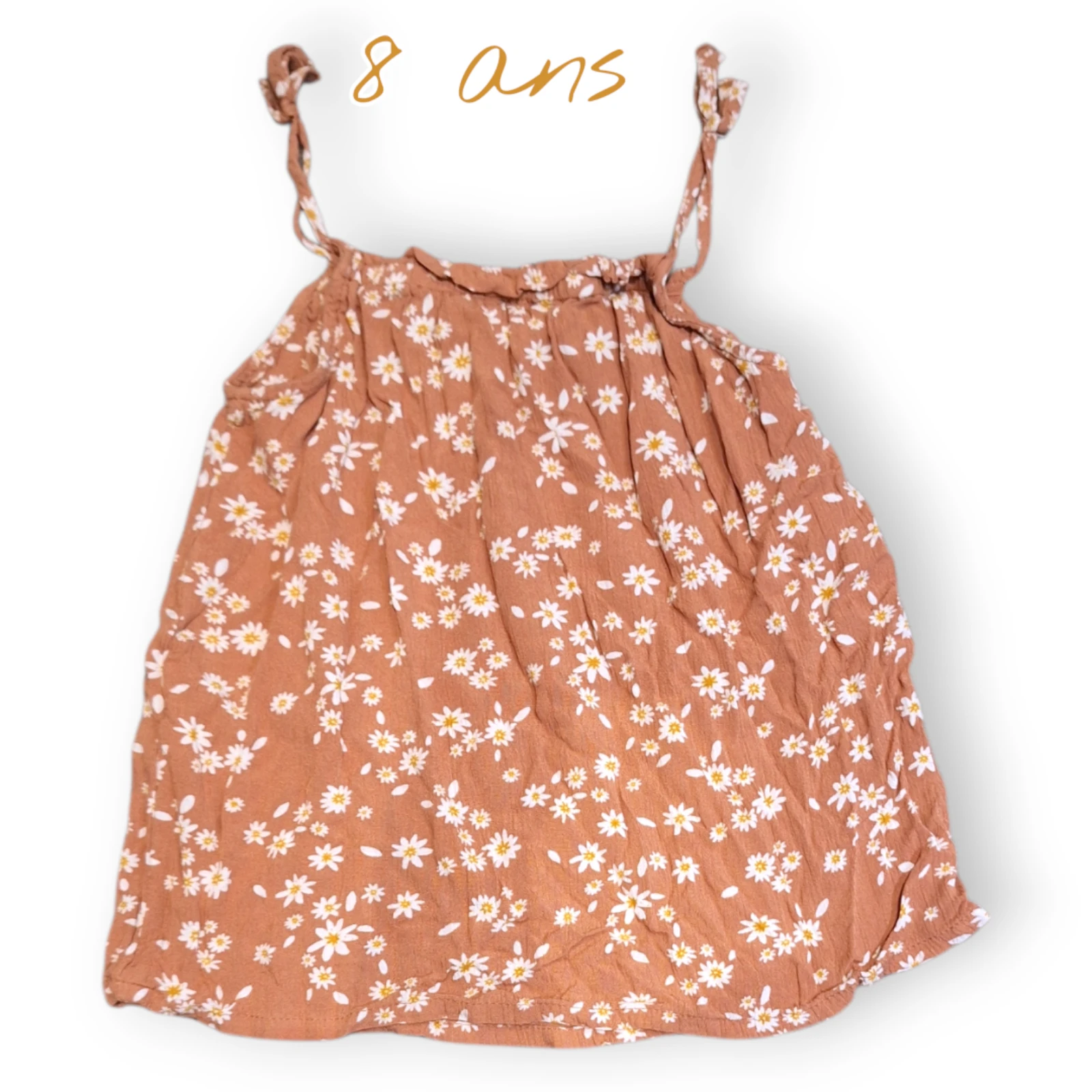 🌼Camiseta de tirantes Kiabi con margaritas – 8 años 🌼 – photo 2